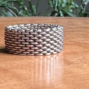 Authentic Tiffany Silver Mesh Ring